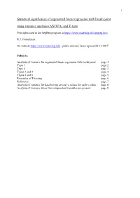 Statistical Significance of Segmented Linear Regression with Break-Point