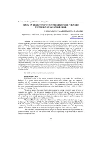 Study on the Efficacy of Some Herbicides for Weed Controlin in Lavander Field