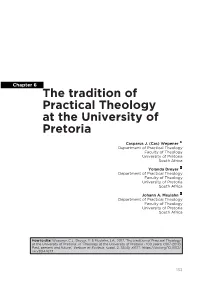 The Tradition of Practical Theology at the University of Pretoria