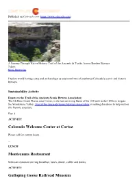 A Journey Through Native History: Trail of the Ancients & Tracks Across Borders Byways