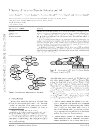 A Survey of Behavior Trees in Robotics and AI