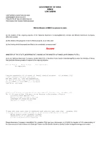 ANSWERED ON:04.05.2012 PROJECTS of NALCO and BALCO Siddeswara Shri Gowdar Mallikarjunappa