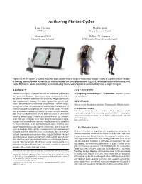 Authoring Motion Cycles