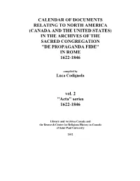 C:\Users\User\Documents\Aaadocs\Arc\It Rome Propaganda Fide Compact 1622-1846\2 Acta 1622-1846 Compact.Wpd