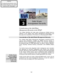 Chapter 3 - Solid Waste Management Hierarchy