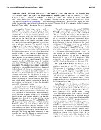 Martian Impact Crater Database : Towards a Complete Dataset of D>100M and Automatic Identification of Secondary Craters Clusters