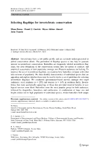 Selecting Flagships for Invertebrate Conservation