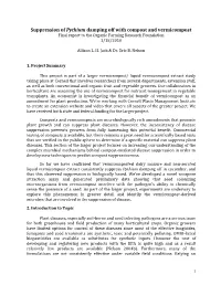Suppression of Pythium Damping Off with Compost and Vermicompost Final Report to the Organic Farming Research Foundation 1/18/2010