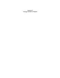 Appendix F Geology Subsidence Reports