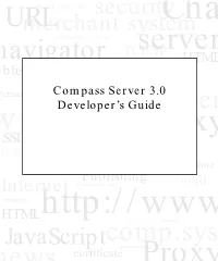 Compass Server 3.0 Developer's Guide