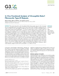 In Vivo Functional Analysis of Drosophila Robo1 Fibronectin Type-III Repeats