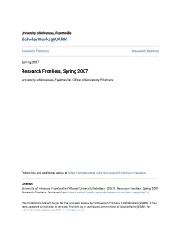 Research Frontiers, Spring 2007