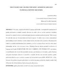 Gender Polarization in (Pseudo) Scientific Discourse