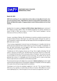 IMPF Held Something of a Star-Studded General Assembly On