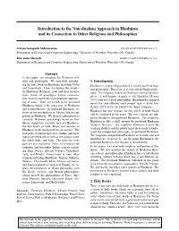 Introduction to the Non-Dualism Approach in Hinduism and Its Connection to Other Religions and Philosophies