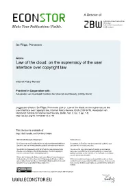On the Supremacy of the User Interface Over Copyright Law