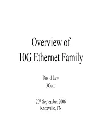 Overview of 10G Ethernet Family