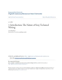 1. Introduction: the Nature of Sexy Technical Writing