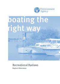 Anglian Navigation Byelaws