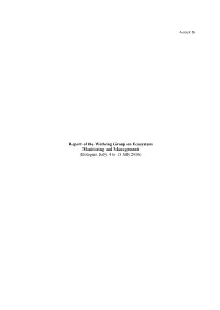 Annex 6 Report of the Working Group on Ecosystem
