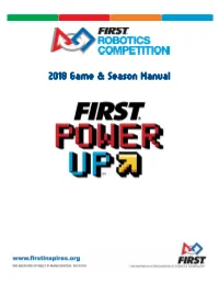 FIRST Robotics Competition 2018 Game and Season Manual