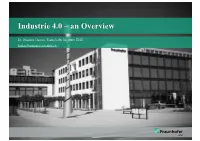 Industrie 4.0 – an Overview