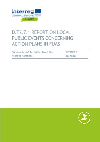 Local Public Events Concerning Action Plans in Fuas