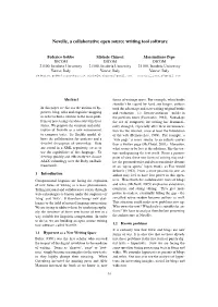Novelle, a Collaborative Open Source Writing Tool Software