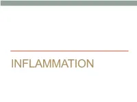 Pathology Inflammation Lectures