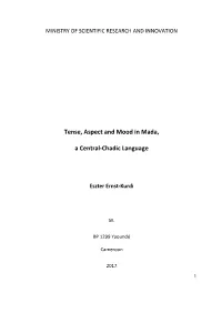 Tense, Aspect and Mood in Mada, a Central-Chadic Language