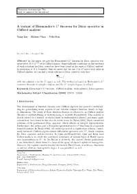 A Variant of Hörmander's L2 Theorem for Dirac Operator in Clifford Analysis