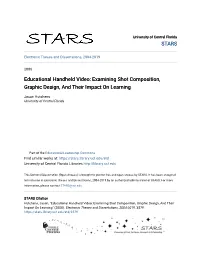Educational Handheld Video: Examining Shot Composition, Graphic Design, and Their Impact on Learning