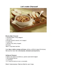 Let's Make Charoset!
