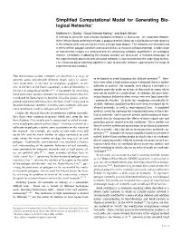 Simplified Computational Model for Generating Bio- Logical Networks