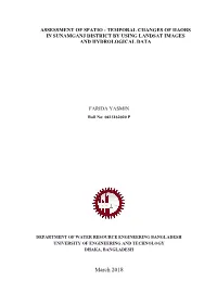 Temporal Changes of Haors in Sunamganj District by Using Landsat Images and Hydrological Data Farida Yasmin