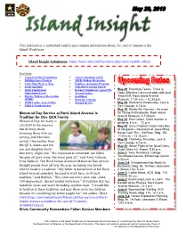 This Publication Is Published Weekly and Contains Information About, For, and of Interest to the Island Workforce