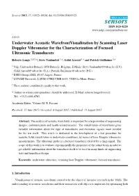 Underwater Acoustic Wavefrontvisualization by Scanning Laser Doppler Vibrometer for the Characterization of Focused Ultrasonic Transducers