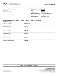 Warfarin Sensitivity (CYP2C8, CYP2C9