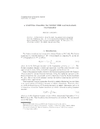A Limiting Process to Invert the Gauss-Radon Transform