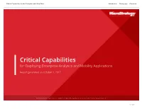 Critical Capabilities for the Enterprise with New Data Introduction - Cover Page - Overview
