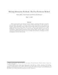 Eliciting Informative Feedback: the Peer-Prediction Method