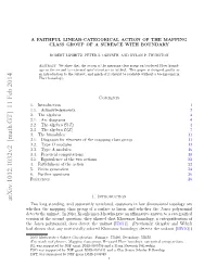 Faithful Linear-Categorical Mapping Class Group Action 3