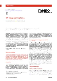 HIV-Triggered Lymphoma