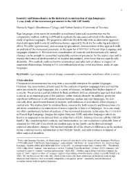 Iconicity and Biomechanics in the Historical Reconstruction of Sign Languages: a Case Study of the Movement Parameter in the Old LSF Family