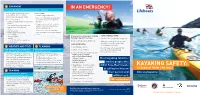 KAYAKING SAFETY: and Give GPS Location If Possible]