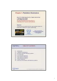 Chapter 3: Radiation Dosimeters