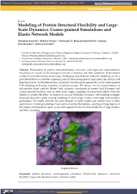 Coarse-Grained Simulations and Elastic Network Models