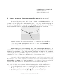 Fresnel's Equations