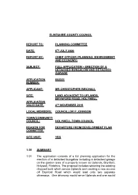 Full Application – Erection of a Detached Bungalow and Detached Garage