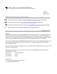 MARC Rail Communities Sector Plan – Worksession One